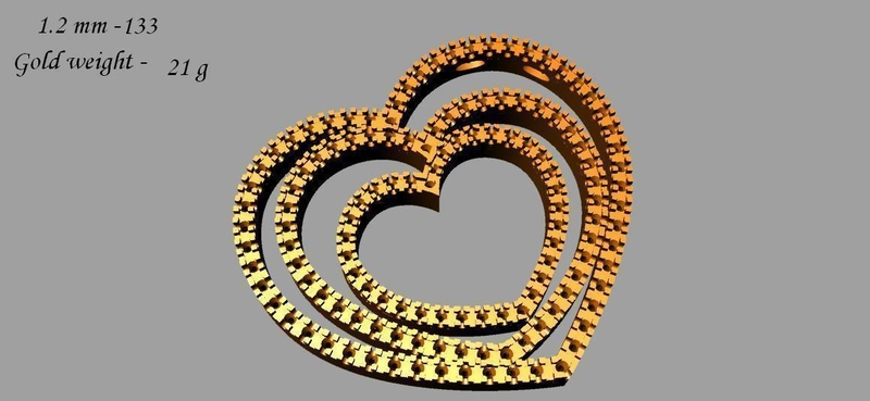 Heart Pendant STL for Sale