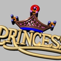 Small cute princess pendant STL file for sale 3D Printing 501312