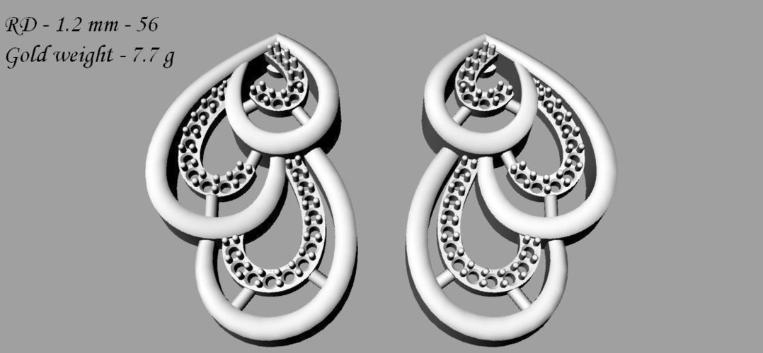 STL  file of earrings for sale 3D Print 501314