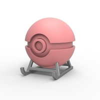 Small Pokeball Sled stand 3D Printing 501318