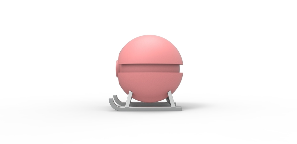 Pokeball Sled stand 3D Print 501320