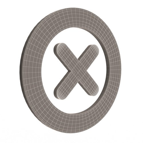 Cross Mark Symbol Icon 3D Print 501363