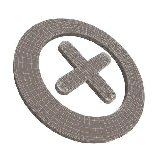 Cross Mark Symbol Icon 3D Print 501364