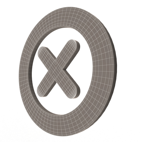 Cross Mark Symbol Icon 3D Print 501365