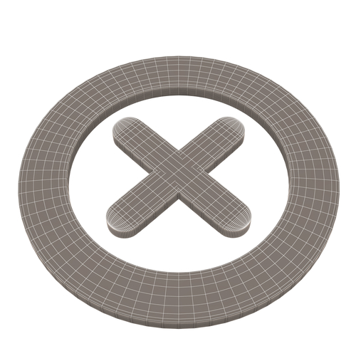 Cross Mark Symbol Icon 3D Print 501368