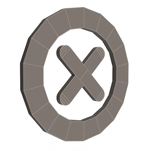 Cross Mark Symbol Icon 3D Print 501369