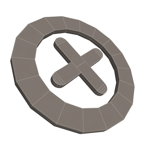 Cross Mark Symbol Icon 3D Print 501370