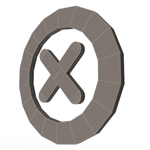 Cross Mark Symbol Icon 3D Print 501371