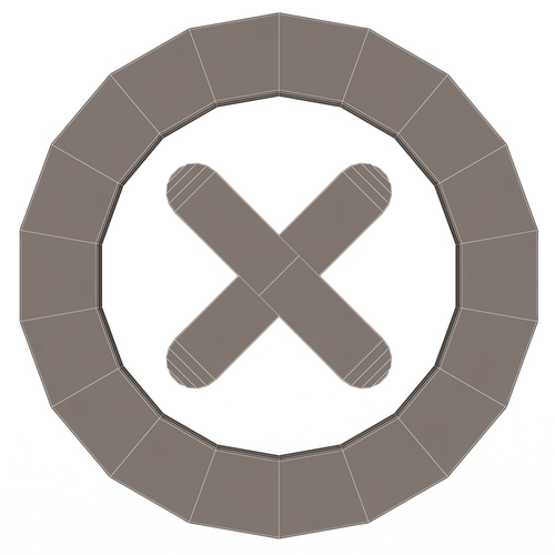 Cross Mark Symbol Icon 3D Print 501372