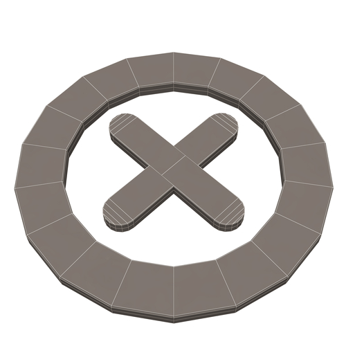 Cross Mark Symbol Icon 3D Print 501374