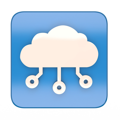 Digital Cloud Icon 3D Print 501377