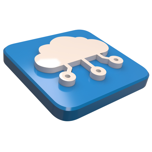Digital Cloud Icon 3D Print 501382