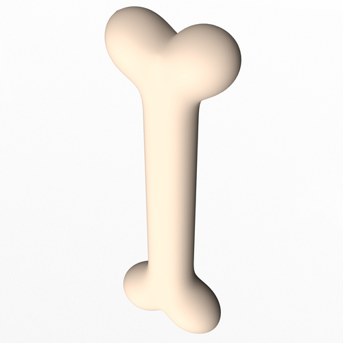 Dog Bone Cartoon 3D Print 501392