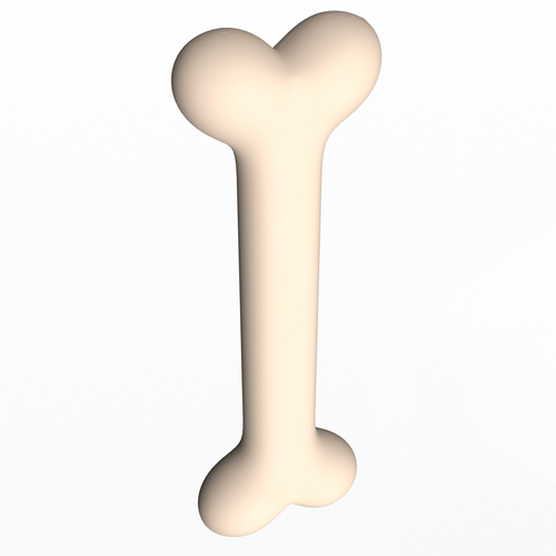 Dog Bone Cartoon 3D Print 501393