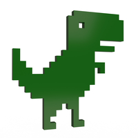 Small Google Dinosaur T-Rex 3D Printing 501419