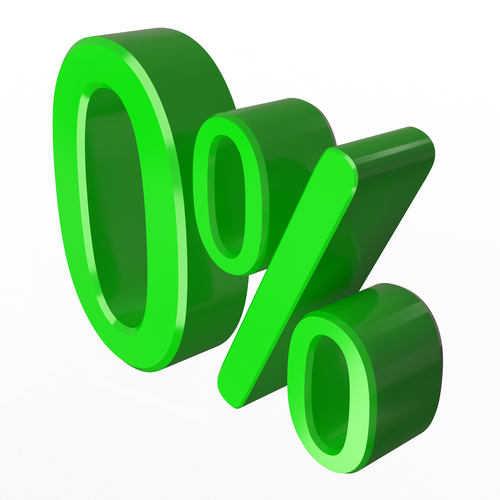 Green Zero Percent Sign 3D Print 501437