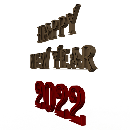 Happy New Year 2022 01 3D Print 501449