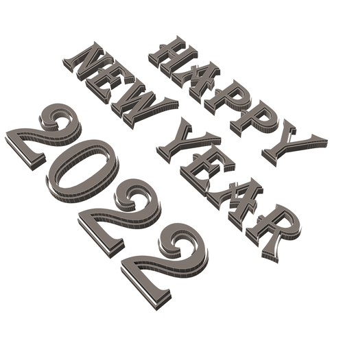 Happy New Year 2022 01 3D Print 501456