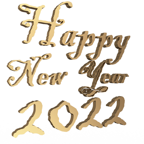 Happy New Year 2022 02 3D Print 501457