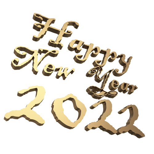 Happy New Year 2022 02 3D Print 501458