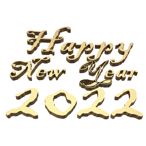 Happy New Year 2022 02 3D Print 501461