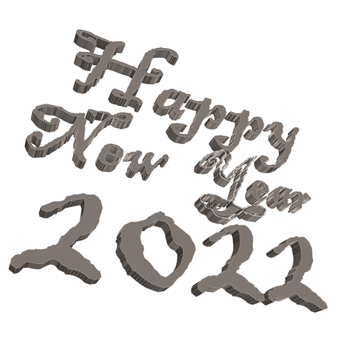 Happy New Year 2022 02 3D Print 501464