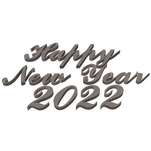 Happy New Year 2022 03 3D Print 501480