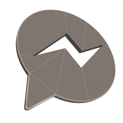 Messenger Logo 3D Print 501662