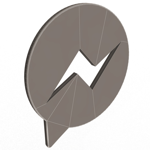 Messenger Logo 3D Print 501664