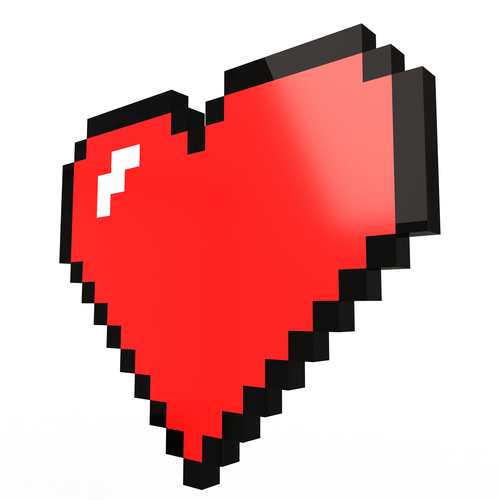 Pixel Heart 3D Print 501864