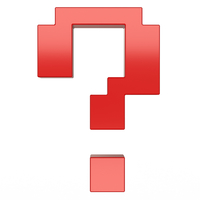 Small Question Pixelated Symbol 3D Printing 501921