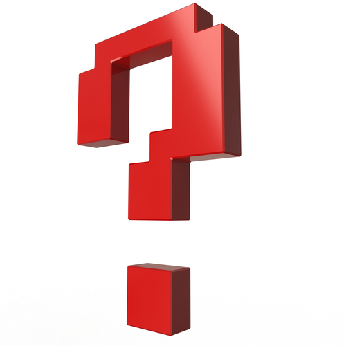 Question Pixelated Symbol 3D Print 501923