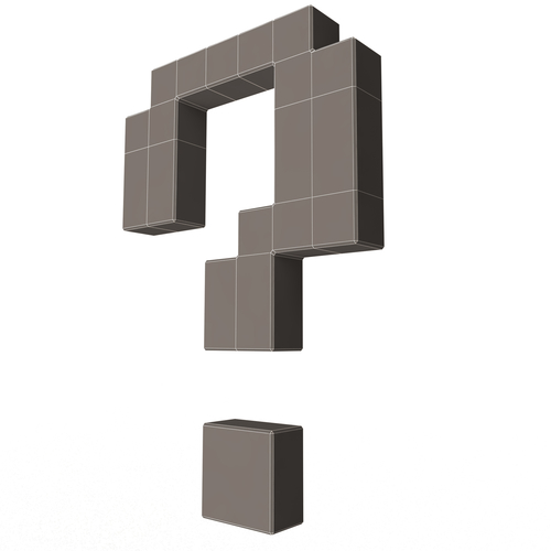 Question Pixelated Symbol 3D Print 501929