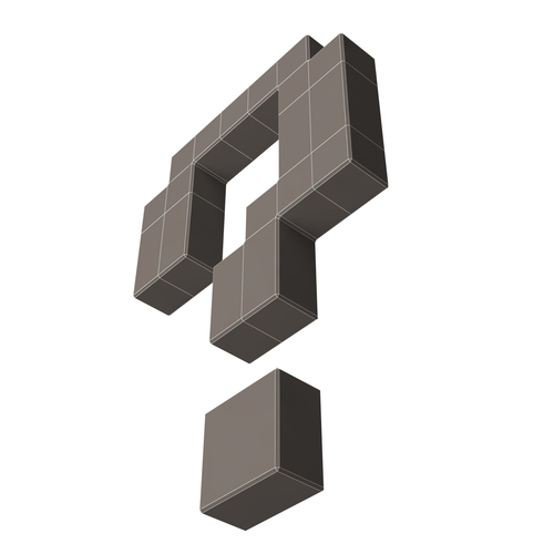 Question Pixelated Symbol 3D Print 501931