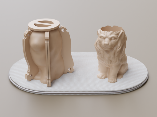 Lion - Mold for making plant pots 3D Print 502084