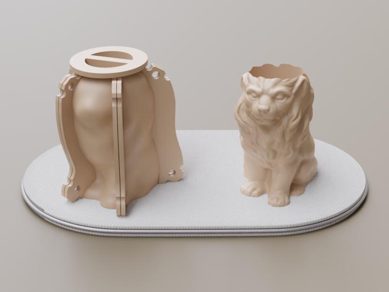 Lion - Mold for making plant pots
