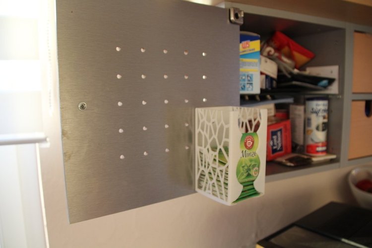 Teabag Dispenser Cupboard Voronoi Sytle 3D Print 50217