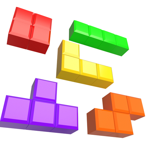 Tetris Bricks Set 02 3D Print 502351