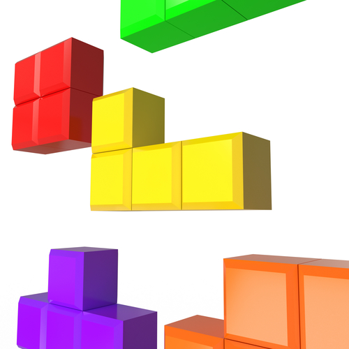 Tetris Bricks Set 02 3D Print 502352