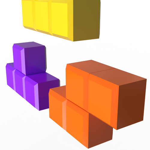 3D Printed Tetris Bricks Set 02 by xaqani ahmadov | Pinshape