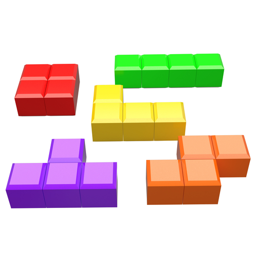 Tetris Bricks Set 02 3D Print 502355