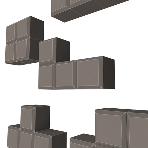 Tetris Bricks Set 02 3D Print 502358