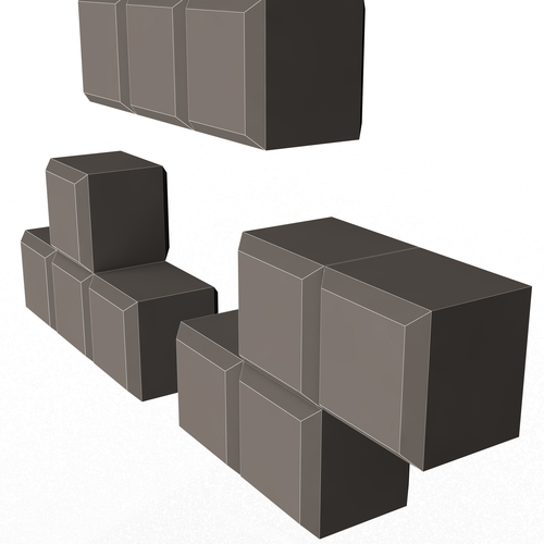 Tetris Bricks Set 02 3D Print 502360