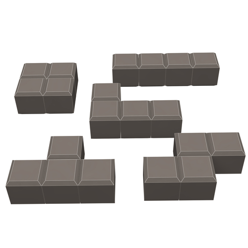 Tetris Bricks Set 02 3D Print 502361