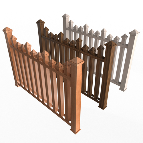 Wooden Fence 01 3D Print 502418