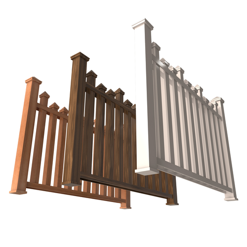 Wooden Fence 01 3D Print 502419