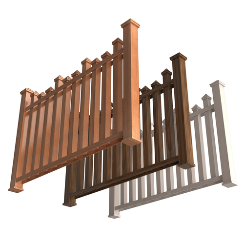 Wooden Fence 01 3D Print 502420