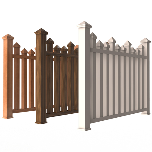 Wooden Fence 01 3D Print 502421