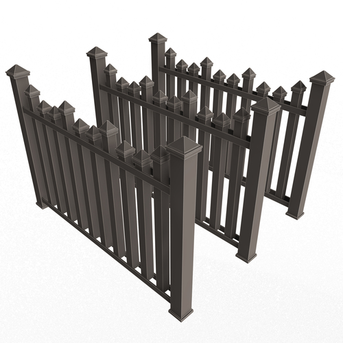 Wooden Fence 01 3D Print 502424