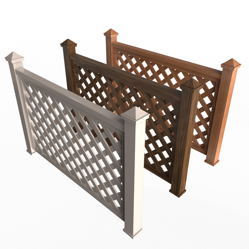 Wooden Fence 02 3D Print 502430